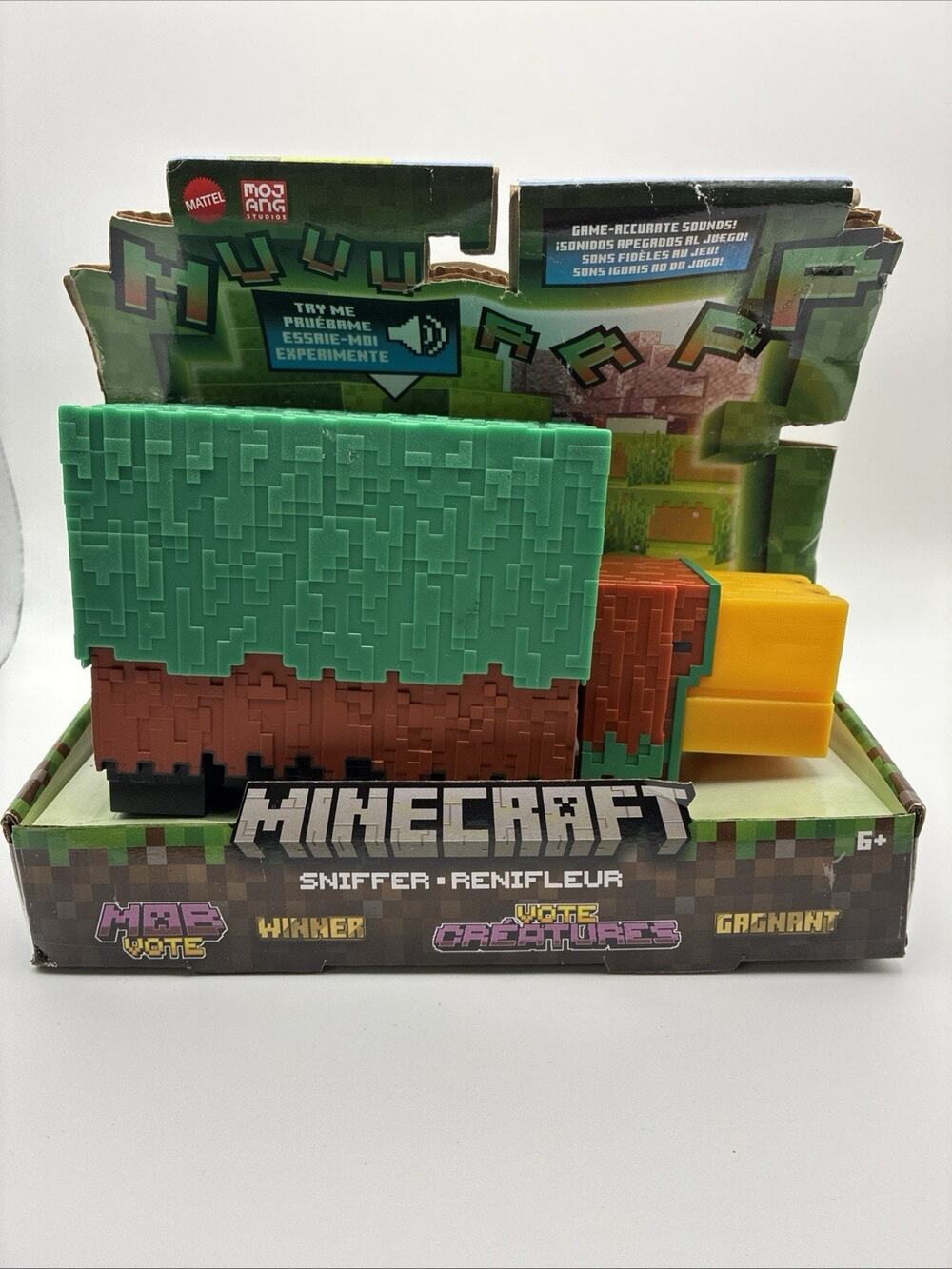 Mattel Minecraft Sniffer Figure w/ Authentic Sounds NEW Sealed Ages 6+